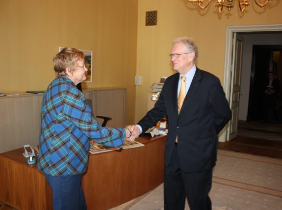 Riigikogu esimees Ene Ergma kohtus Rootsi suursaadiku Jan Palmstiernaga